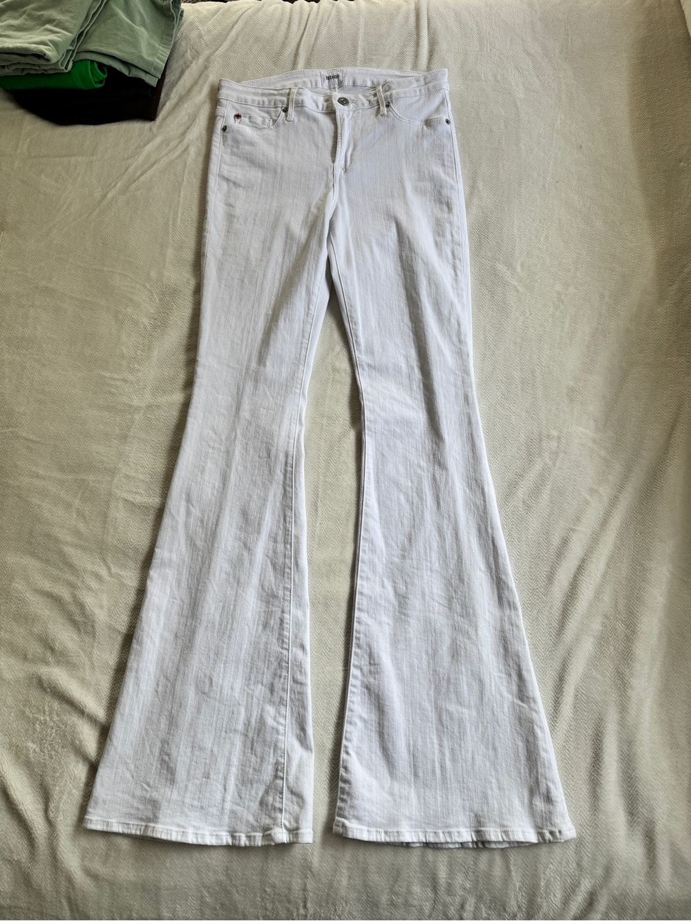 Hudson Mia Jeans White High-Rise Flare Jeans size 29